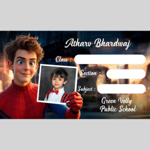Customizable Spider man Name slip