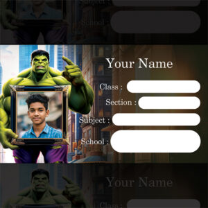 Hulk Theme Customized name slip