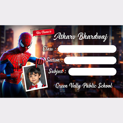 Spiderman Name Slip Sticker 4