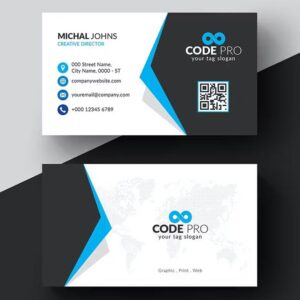 visitintg card Black and white Theme