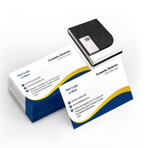 Customized Visiting Cards Online – By EYESHIV | Visitintg Card Blue, White and Yellow Visiting Cards