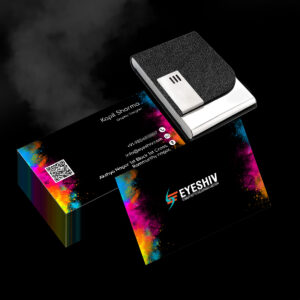 Eyeshiv Visiting Card Black and Colorful Theme | Dard Colourful theme