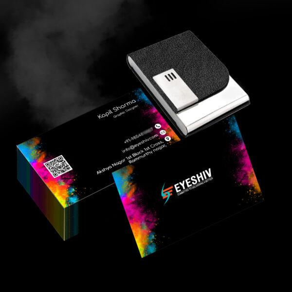 Eyeshiv Visiting Card Black and Colorful Theme | Dard Colourful theme