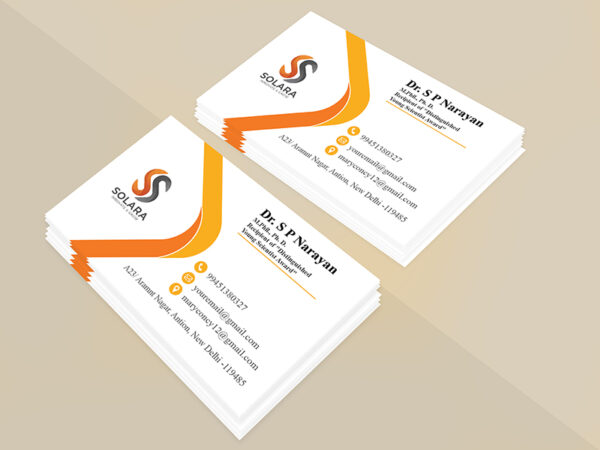visitintg card Orange Theme