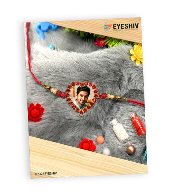 Custizable Heart shape Rakhi 5