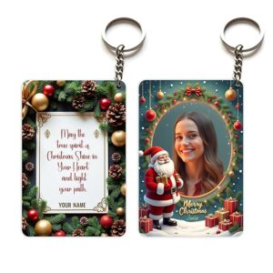 Eyeshiv Unique & Personalized Christmas Greeting Keychain