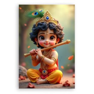 EYESHIV HD Gloss Laminated Baby Wall Poster, Pink and White Theme, Large Size 13x19 Inch, Decorative Print for Pregnant Women Green Colour (Baby Kahna Ji)