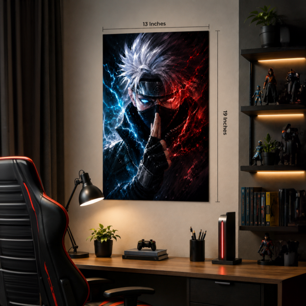 EYESHIV Anime wall Poster dark blue theme, 13x19 Inches | 33x48 cm, 3-Panel Design (Copy)